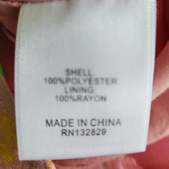 MAJORELLE Floral Prom Dress - Pink, Yellow, Green - Picture 5 of 11